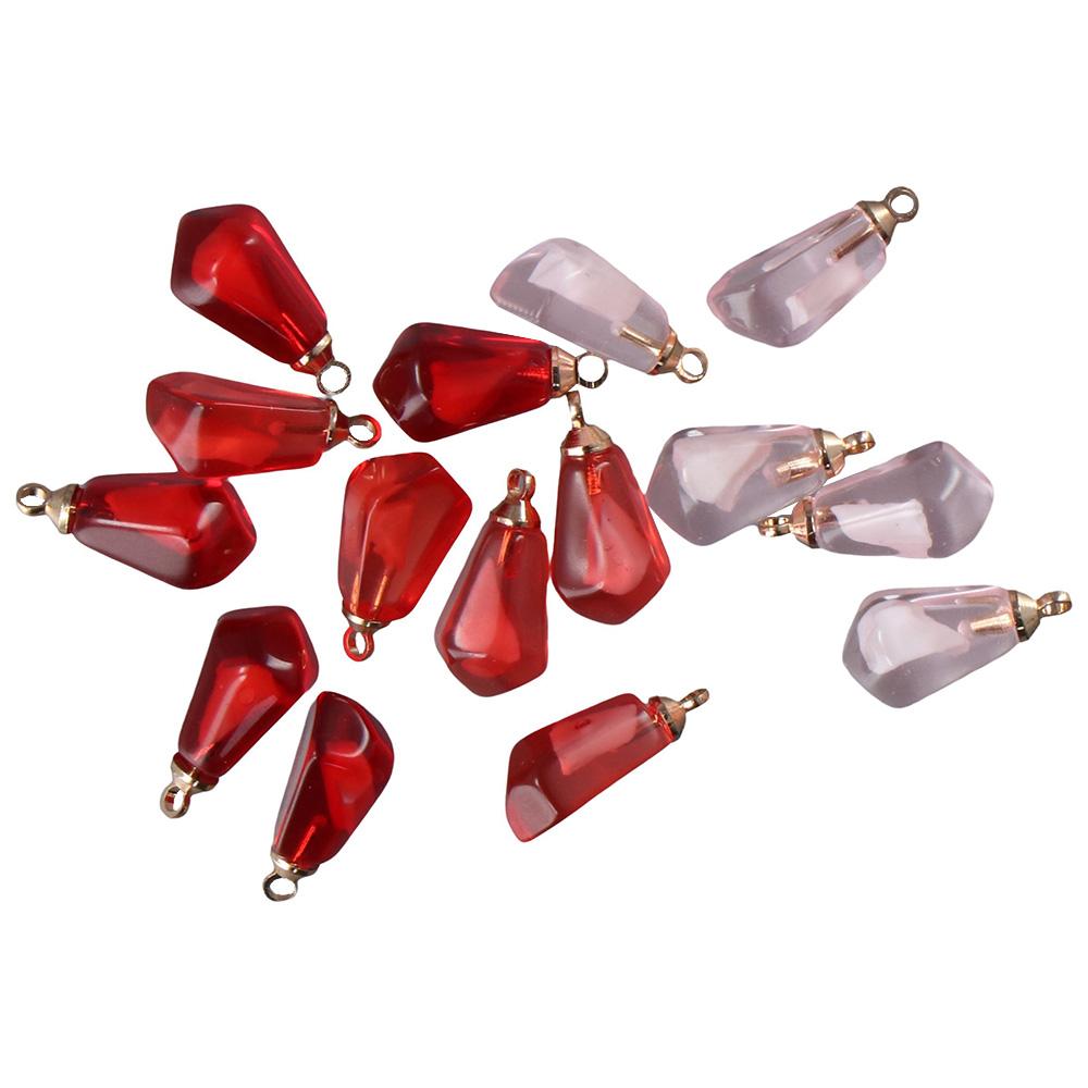 

15pcs Resin 3 Colors 1.25cm*0.8cm. Pomegranate seed Imitation Food Pomegranate Pendants Jewelry Making Charms Key Chains