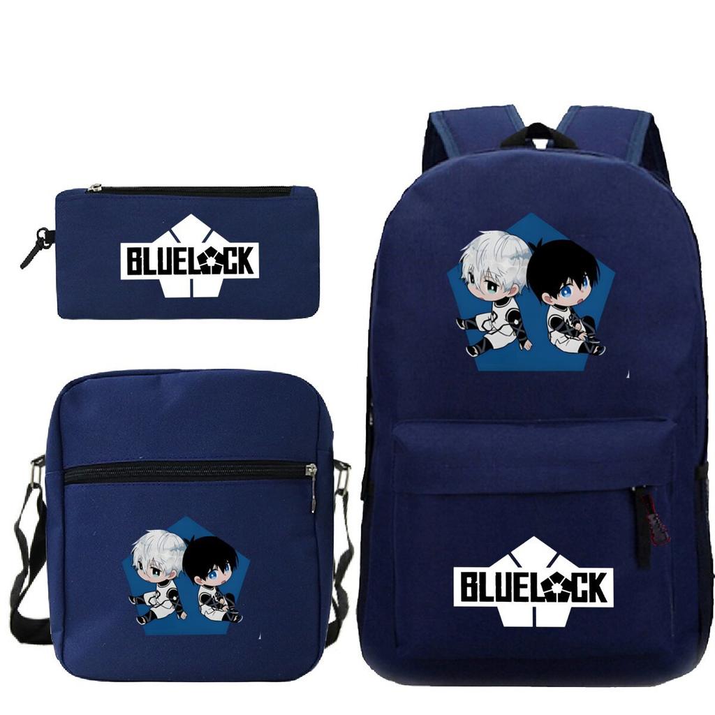 Japanese Cartoon Peripheral Printing Children'S Schoolbag, Primary And Secondary School Student Stationery Set, Shoulder Backpack Three-Piece Set