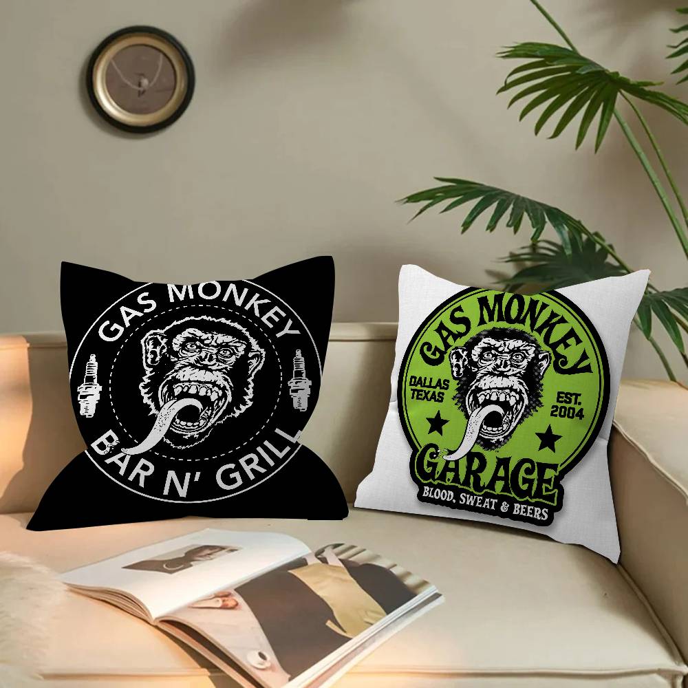 G-Gas M-Monkey G-Garage Logo Pillow Anime Pillow Sofa Bed Head Pillow Cover Cushion Cover 45x45 cm Fashion