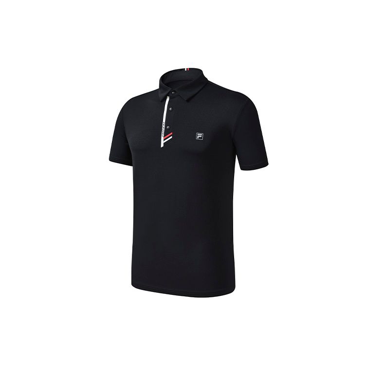 FILA SS22 Athletics Golf Logo Solid Color Knitted Short Sleeve Polo Shirt Men polo shirts Legendary-Blue A11M235153F-NV