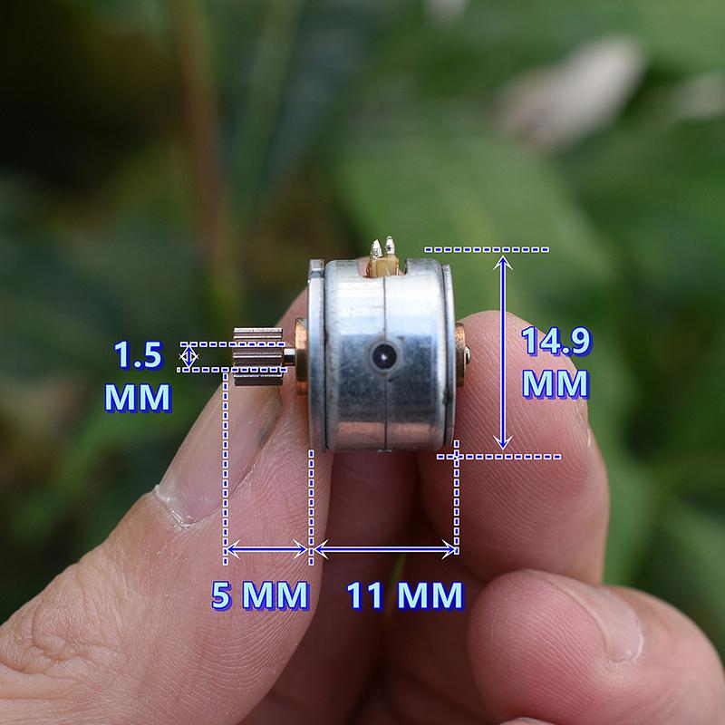 1/3Pcs Mini 2-Phase 4-Wire Stepper Motor DC 5V 15mm Diameter Metal Gear for Vending Machine Part Upgrade DIY