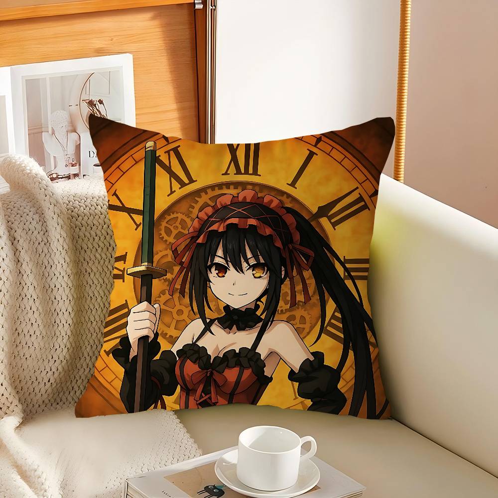 Date A Live Tokisaki-Kurumi Anmie Kuddfodral Bilkastkuddefodral För Soffa Bil Julklapp 40x40cm 45x45cm