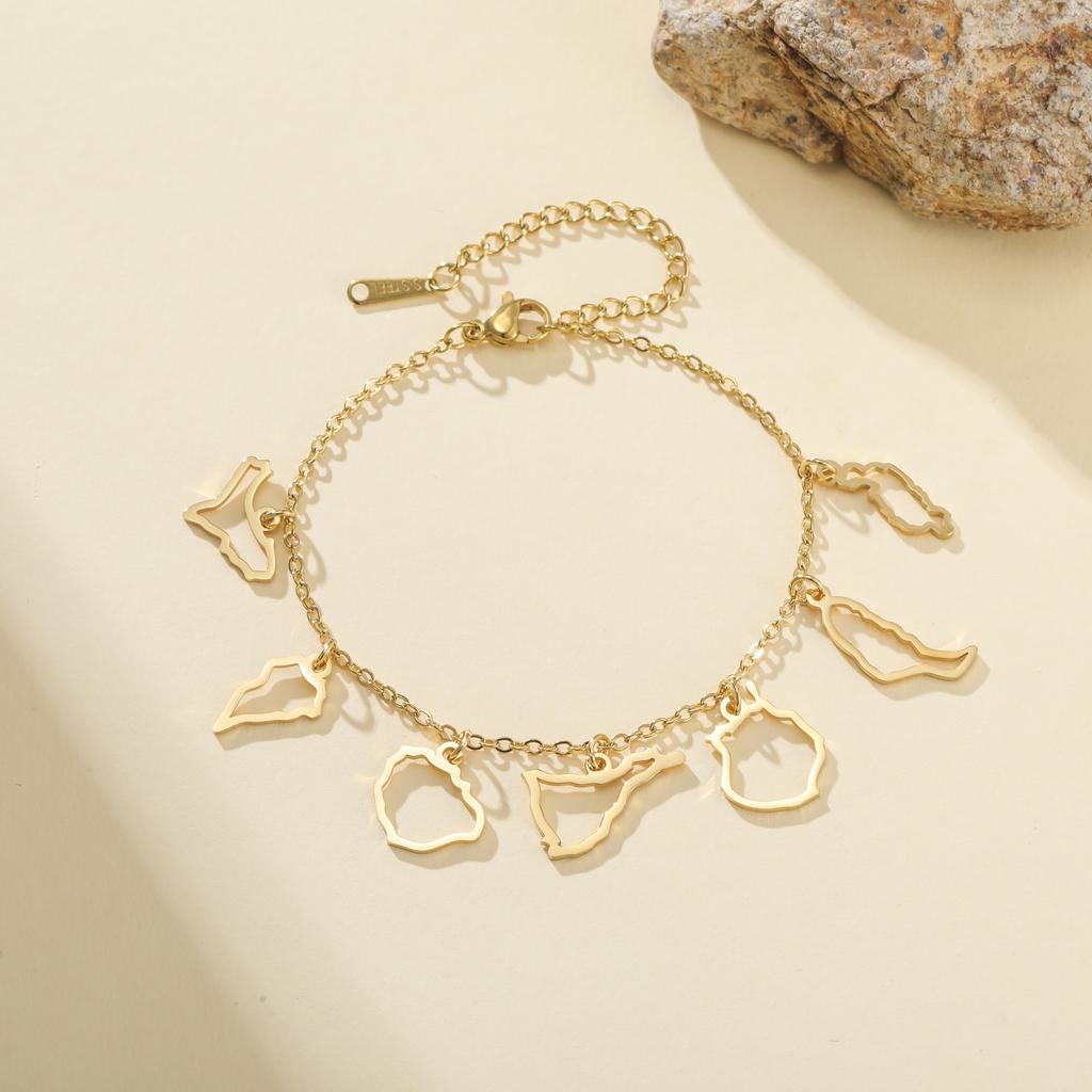 Stainless Steel Canary Islands Bracelet La Palma Ei Hierro La Gomera Tenerife Gran Canaria Fuerteventura Lanzarote Bracelet
