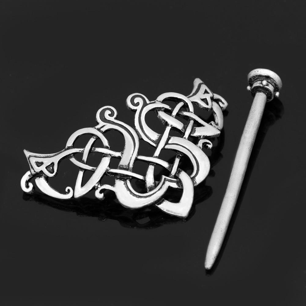 Viking Celtic Knot Hairpin: Retro Alloy Ethnic Style Hair Clip, Irish-Inspired Hair Accessory