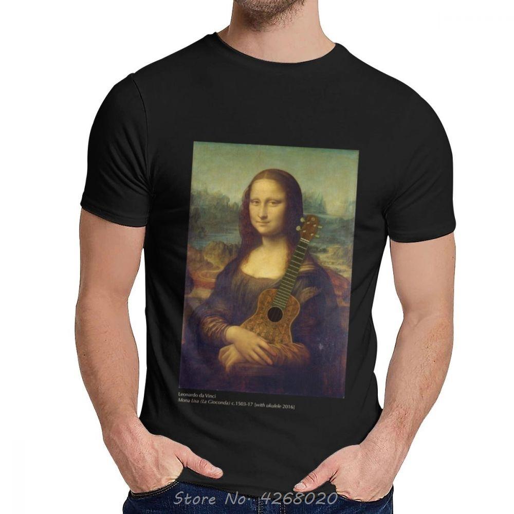 

Summer Men T Shirt Mona Lisa Guitar Great Tshirt Hot Sale Oneck Harajuku Streetwear TShirt Hip Hop Tees Funny 4XL