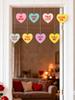 Valentine's Day Heart Hanging Decor Colorful Love Message Heart Ornament for Home Party Door Wall Decor Wedding Anniversary Gift