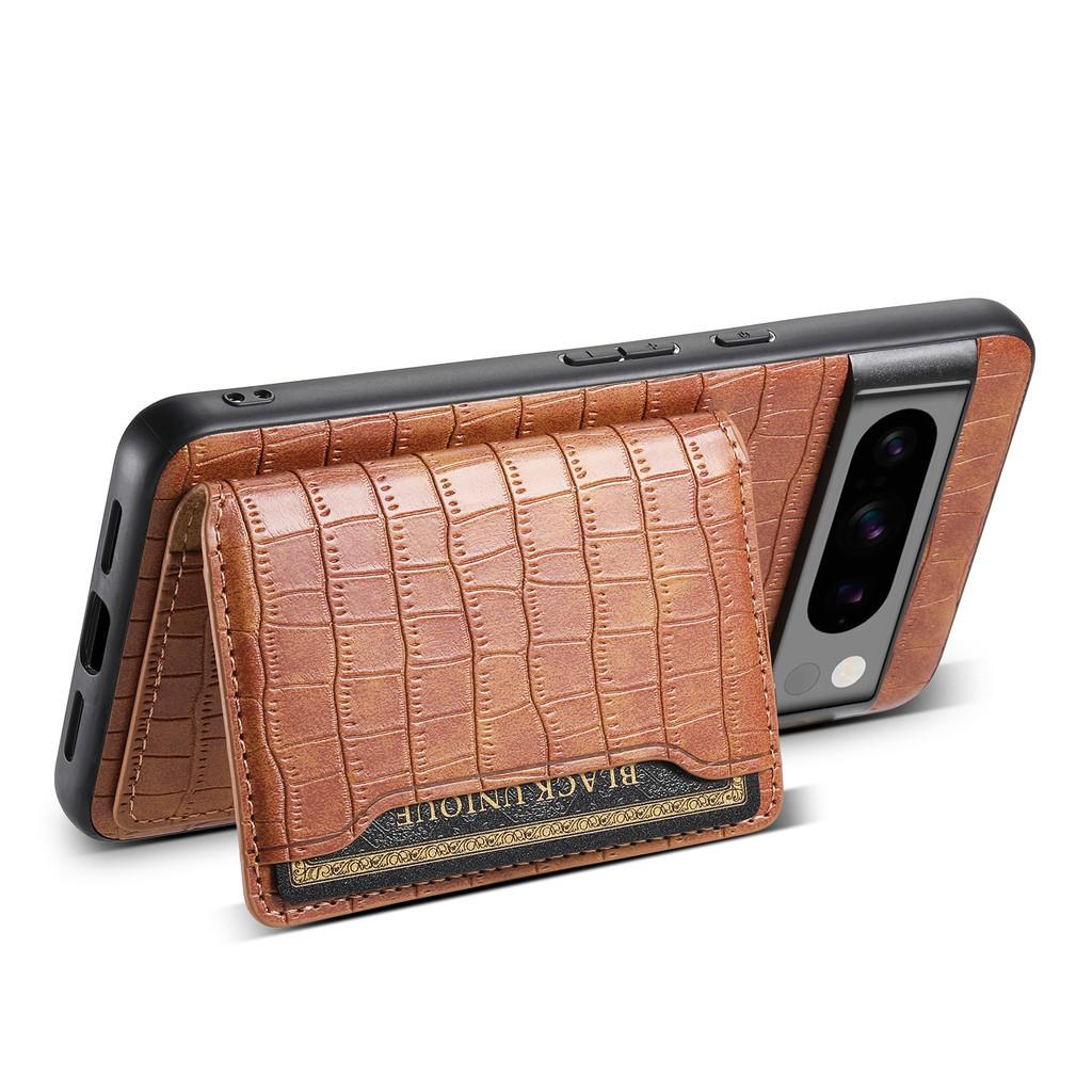 Luksusowe Etui ze Skóry o Fakturze Krokodyla Dla Google Pixel 8 Pro 8A 7Pro 7A 6A Uchwyt na Karty Podstawka Portfel Flip Tylna Klapka