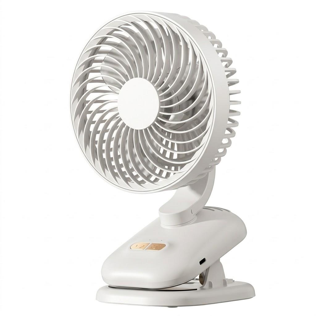 2000mAh Clip on Stroller Fan Rechargeable Portable Desk Fan with 4 Speed Settings 120° Auto Oscillation Baby Stroller Parts