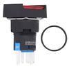 25Pcs Push Button Switch Self Locking Momentary 16mm Square with Light Set Kit 24VRed