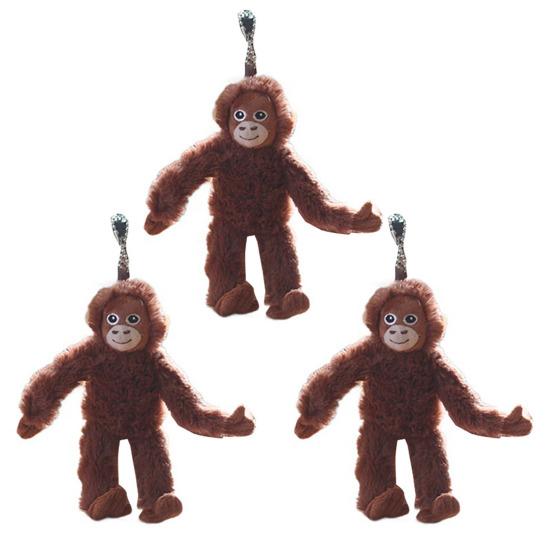 Yousheng Monkey Plush Keychain Realistic Soft Stuffed Monkey Pendant for Keys Backpacks Handbags Luggage 20cm Cute Hanging Toy Novelty Gift for Kids