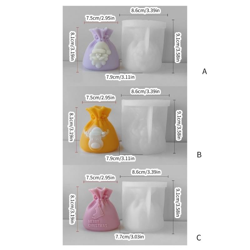 Gift Bag Candle Silicone Mold for Handmade Desktop Decoration Gypsum Epoxy Resin Aroma Candle Mould for Home Decoration