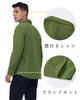 [KEFITEVD] Men's Military Shirt, Plain Long Sleeve Button-Up Casual Shirt, Stylish Autumn Winter Top, Green 3XL