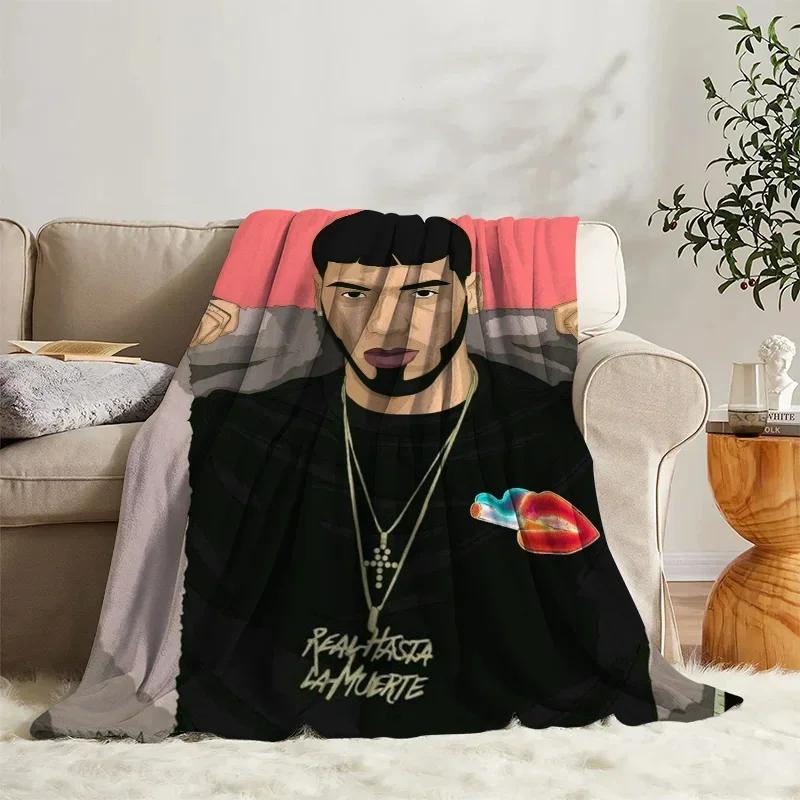 Fluffy Blankets Anuel AA Bed Sofa Camp Nap Bedspread Soft Blankets Fleece Home Textile Birthday Gift Blanket Bedroom Decor