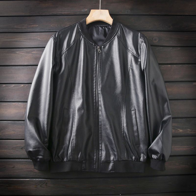 High Cost-Performance Ratio, Shipped by Leading Manufacturers, Surplus Export Goods, Men's Autumn Casual Baseball Collar Leather Jacket