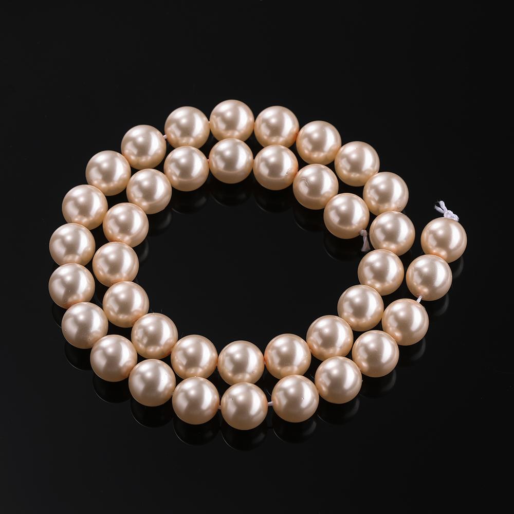 1Strand 4-10mm About 39-96pcs Glass Artificial Pearl Round Spacer Loose Beads for DIY Jewelry Bracelets Necklaces Making Supplie