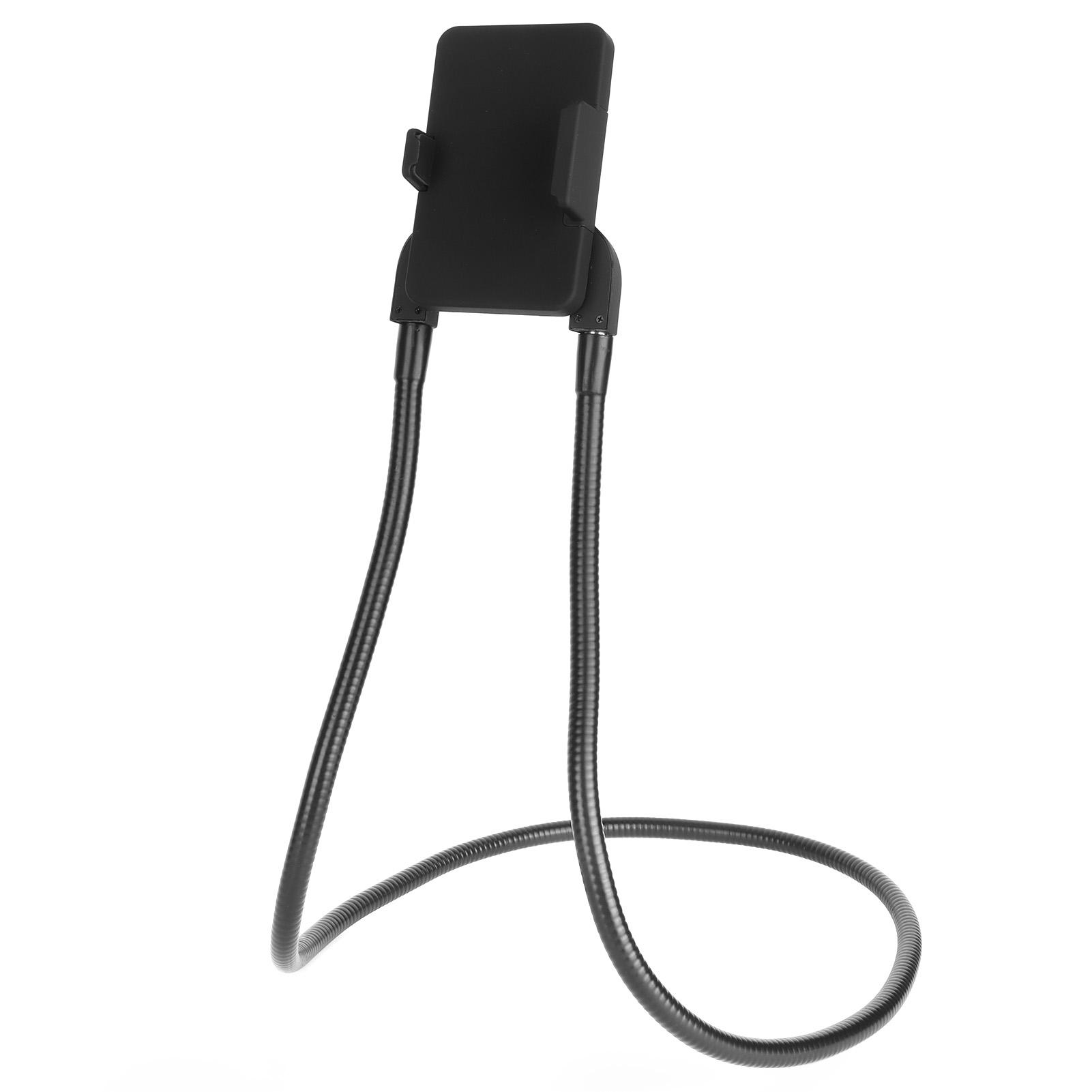 Phone Holder Black Iron Cell Rotating Magnetic Neck Hanging Phone Bracket for Tablets Mobile Phones Live Broadcast