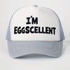 Foam Mesh I'M EGGSCELLENT Trucker Cap Curved Brim Snapback Cap Fashion Golf Hat  For Men Women