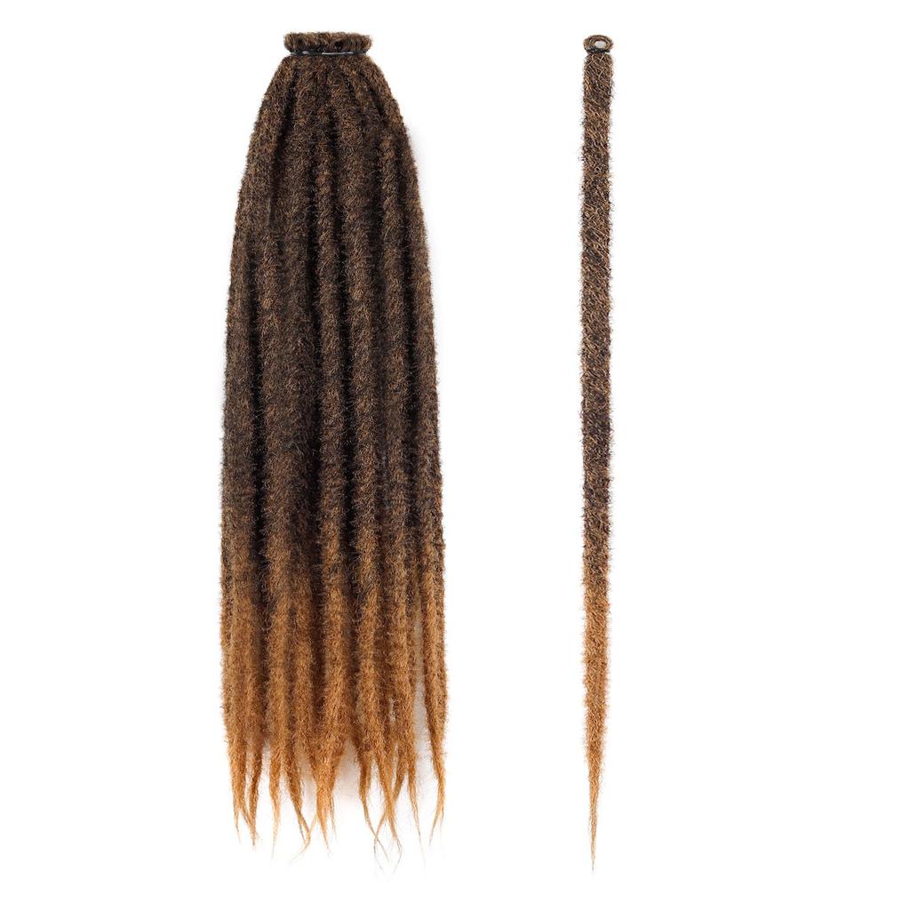 24-Inch Single Strand European & American Felt Dreadlocks Wig – Hand-Crocheted Extensions for Street Dance