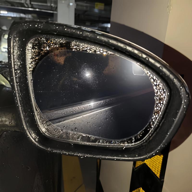 Small Round Reversing Mirror Auxiliary Mirror Wide Angle Adjustable Field of View Transparent Rainboard Rainproof Film