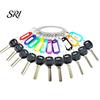 Property Management Key Tags 50Pcs Bright Colors Plastic Waterproof Writable Hotel Oil-resistant Organizer with Detachable Metal Rings Crack-resistant
