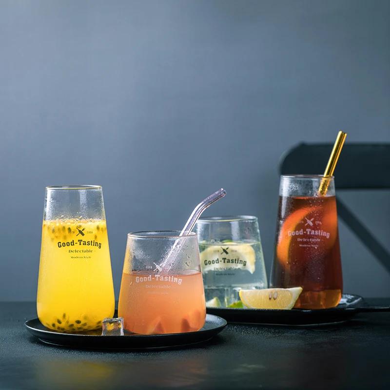 500ml Big Belly Glass mug,Milk Cup Letter Cold Drink Mugs Dessert Mousse Cup Coffee Mug for Tea,christmas Mug Unique Gift