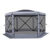 Pop Up Gazebo Screen Tent, 3.6 X 3.6 M Large 6-Sided Camping Canopy Tent with Removable Top & Carry Bag, Quick-Set & Bite-Proof, Screen House Sun