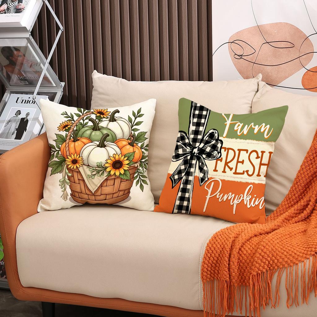 Thanksgiving Pillow Cover Autumn Set Combination Seat Cushion Living Room Decoration Sofa Cushion
