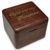 Natural Solid Wood Laser Engraved "You Are My Sunshine" Music Box, Mini Photo Frame Music Box, Tune of "You Are My Sunshine" (walnut Wood)