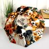 Papillon with Tongue Sticking Out  Pattern, Automatic Folding Umbrella, Portable and Foldable Design, 8 Ribs, a Christmas or Birthday Gift.