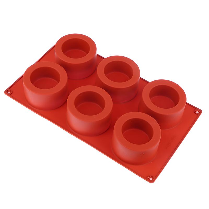 1Pc 6 Hole Round Cake Mold Cake Decorating Silicone Mold Diy Cakes Baking Tool