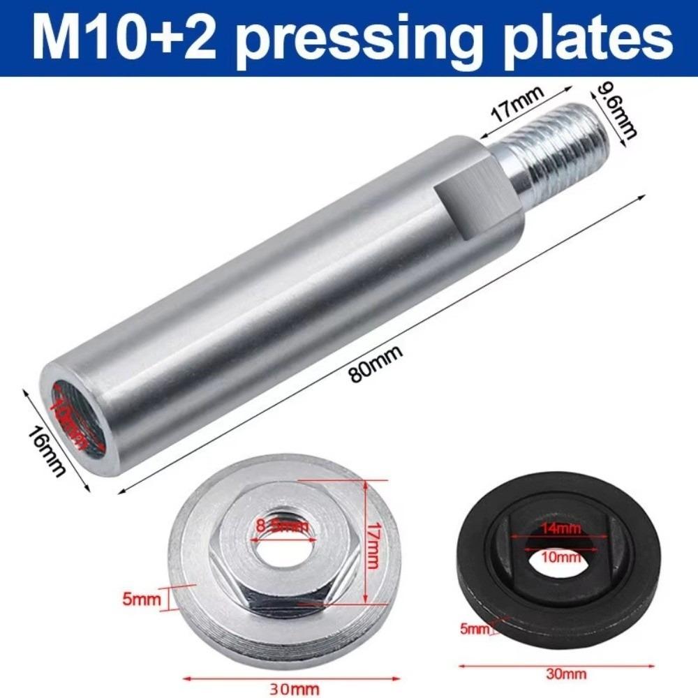 Multi-Function M10 Angle Grinder Extension Rod Polisher Connection Adapter Flange Nut Kit Connector Extension Rod
