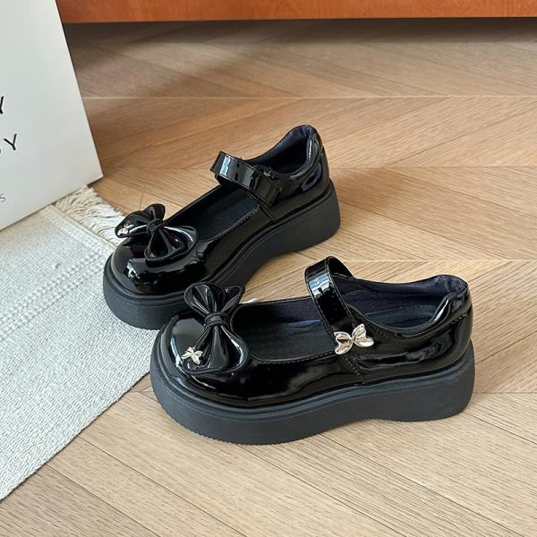 

Модная летняя обувь женские оксфорды женские клоги на платформе британский стиль женская обувь круглый носок бант 2025 кожаные криперы преппи 35