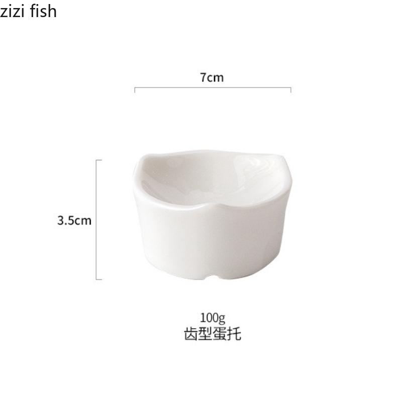 White Ceramic Egg Tray Fruit Plates Egg Cup Snack Bowl Dessert Plate Eggs Holder Dim Sum Dish Sushi Plate Display Stand