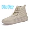 Fashion Handmade Men's Desert Winter Boots Outdoor Non-slip Walking Boots Warm Plush Fur Ankle Boots Lace-Up Canvas Treking Footwear