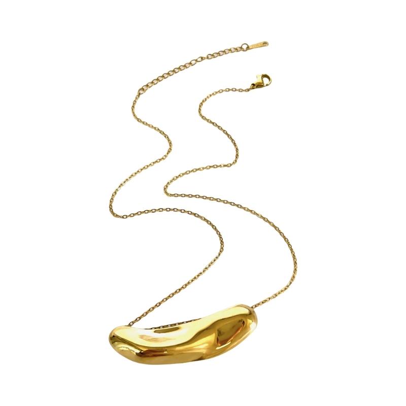 

Нерегулярное подвесное ожерелье из нержавеющей стали, многослойное, с регулируемой длиной, для модного повседневного ношения, штабелируемое украшение