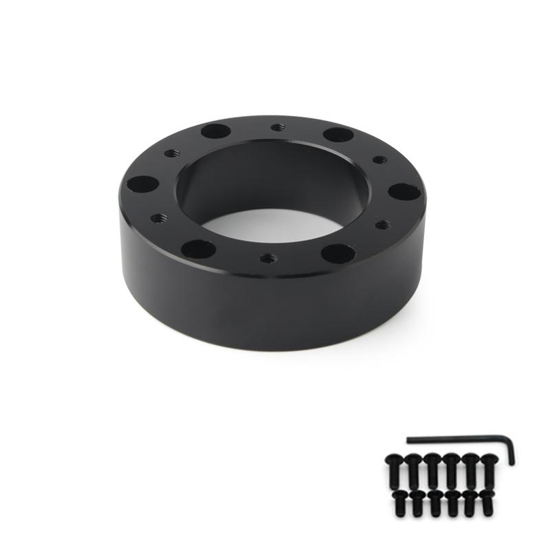 Universal Steering Wheel Hub Spacer 12/51/76/101 MM Steering Wheel Hub Boss Kit Adapter Spacer Black