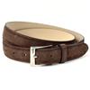 [FashionBerry] Brown A Italian-made Genuine Leather Suede Thin Belt for Men and Women. Italian Leather Belt for Business, Formal, and Casual Wear.