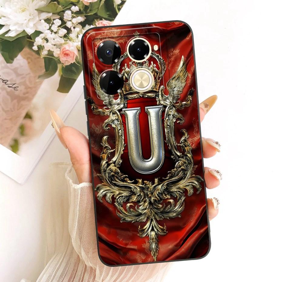 Fashion Crown Letter Couple Phone Case For Infinix Note 40 Pro Plus 5G 4G Note40 40Pro 40Pro+ Soft Silicone Cases Covers Bumpers