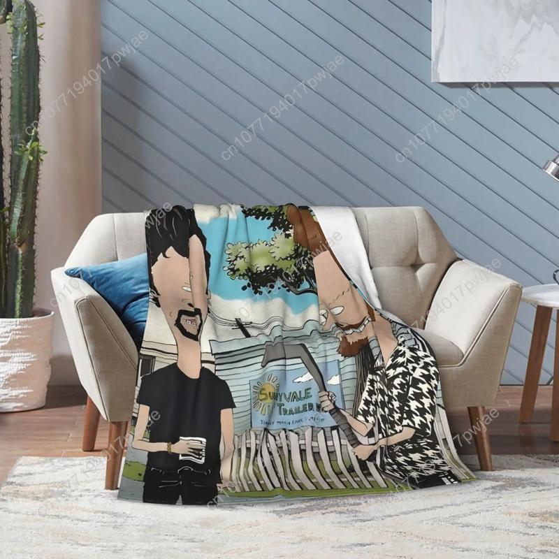 Beavis and Butthead Character Flannel Blanket  Durable comfortable fabric for all seasons perfect for sofas beds Custom blankets