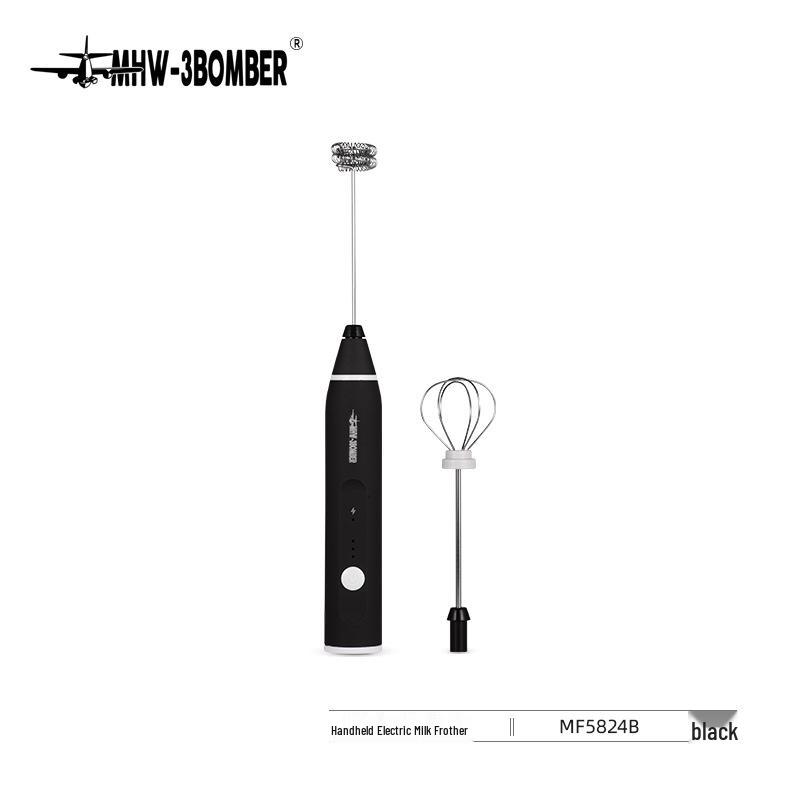 

MHW-3BOMBER Electric Milk Frother and Latte Art Handheld USB Foamer