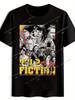 Pulp Fiction Grafikdruck Herren T-Shirt Schwarz Retro Filmplakat Design Rundhalsausschnitt Leichtes Polyester Sommer