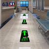 Luminous Safety Exit Floor & Wall Decal Signs (5-Pack)