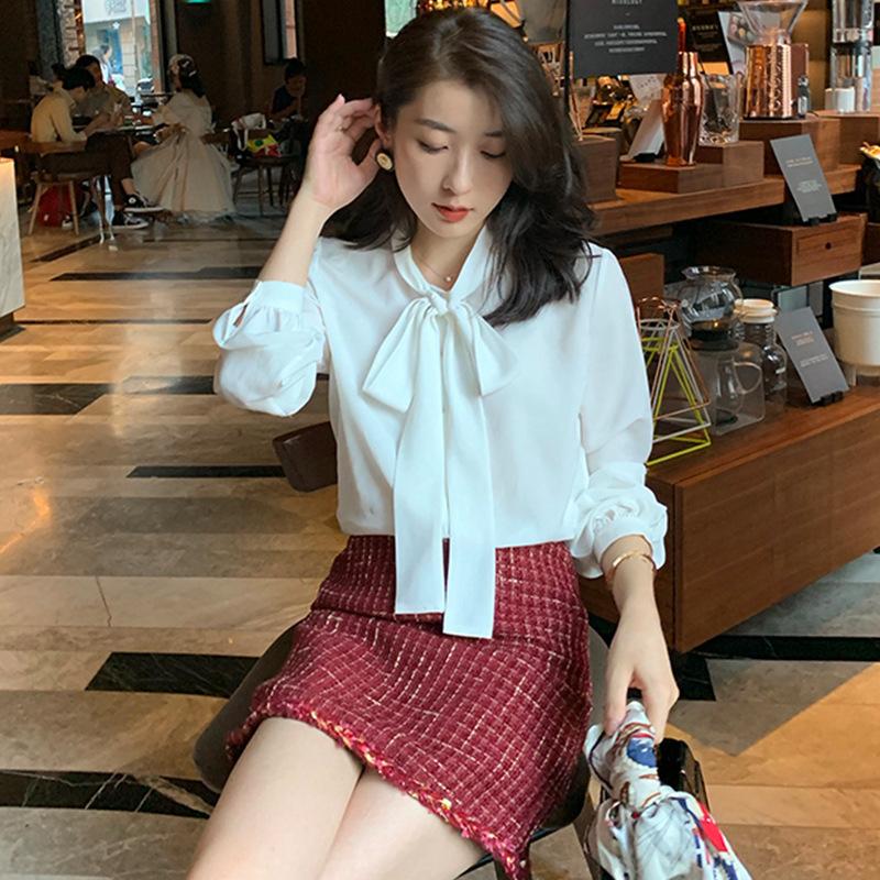 Casual Ladies' Shirt Comfortable and Versatile Gentle Temperament Design Sense Female Loose Niche Bow White Blouse Temperament Elegant Fashion Top
