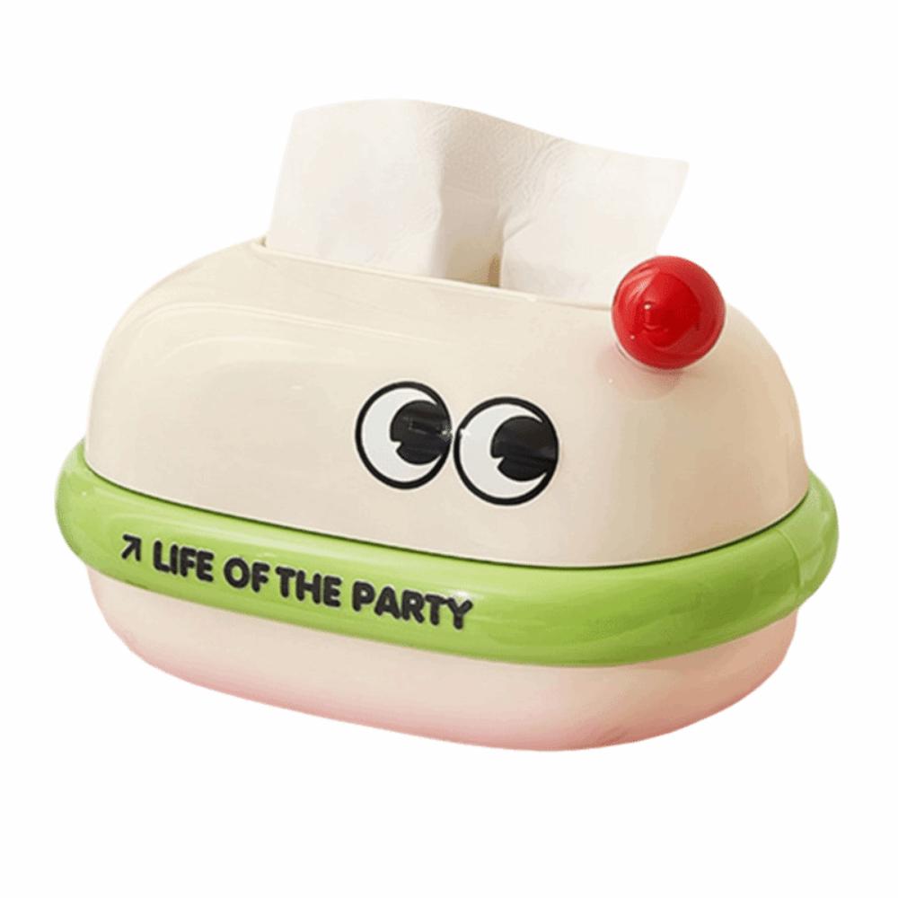 Built in Spring Cartoon Tissue Box Creative Towel Napkin Container Desktop Decoration
