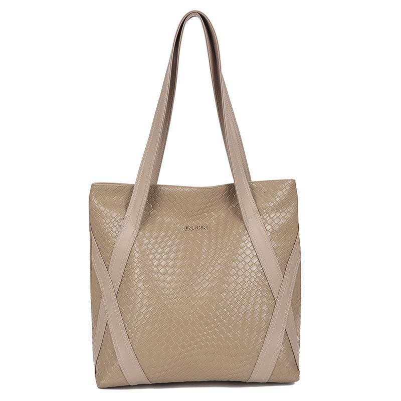 

Сумка-тоут на одно плечо для женщин Простая и модная сумка-мессенджер большой вместимости Универсальная сумка из мягкой кожи хаки