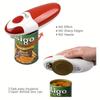 Bangrui Electric Can Opener Hands Free, Battery Operated with Smooth Edge, Red White Design, Ideal for Seniors with Arthritis,Easy Grip Kitchen Gadget