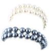 Les Trésors De Lily [L2665] - 2 Ivory Gray 'Perla' Bracelets (8 Mm)