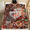 Bilbao Logo Print FlAannel Blanket, High Quality Comfortable for All Seasons, Home Decor, Warmth and Comfort