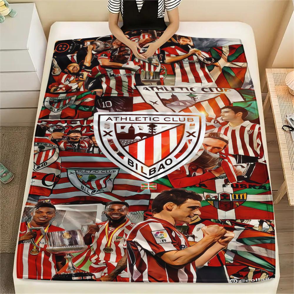 Bilbao Logo Print FlAannel Blanket, High Quality Comfortable for All Seasons, Home Decor, Warmth and Comfort