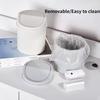 1pc- Mini Desktop Bin Small Trash Can Tube with Cover Bedroom Trash Can Garbage Can Clean Workspace Storage Box Home Desk